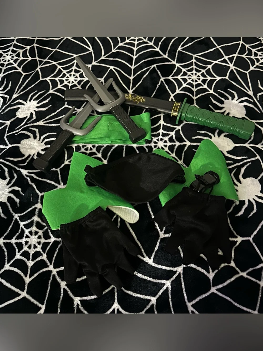 Ninja Warrior Kids Costume - Black & Green